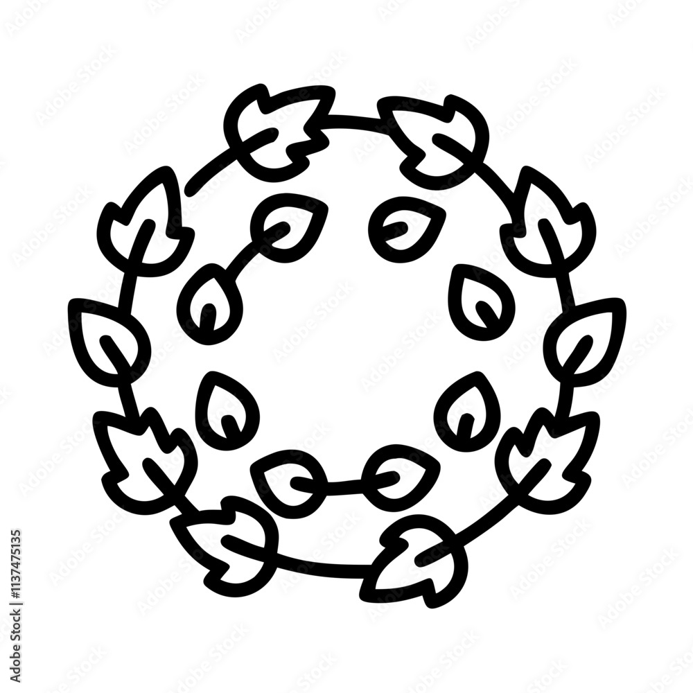 fall wreath icon, mental health day line art, mental health day icon - simple black line art icon of fall wreath, for mental health day celebrations. mental health day vector art. fall wreath icon, mental health day line art, mental health day icon - simple black line art icon of fall wreath, for mental health day celebrations. mental health day vector art.