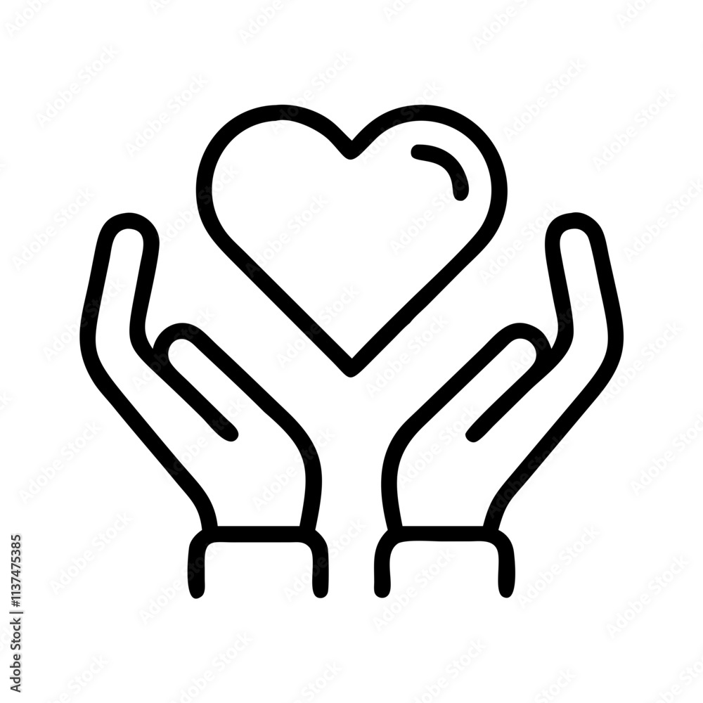 grateful heart icon icon, mental health day line art, mental health day icon - simple black line art icon of grateful heart icon, for mental health day celebrations. mental health day vector art. grateful heart icon icon, mental health day line art, mental health day icon - simple black line art icon of grateful heart icon, for mental health day celebrations. mental health day vector art.