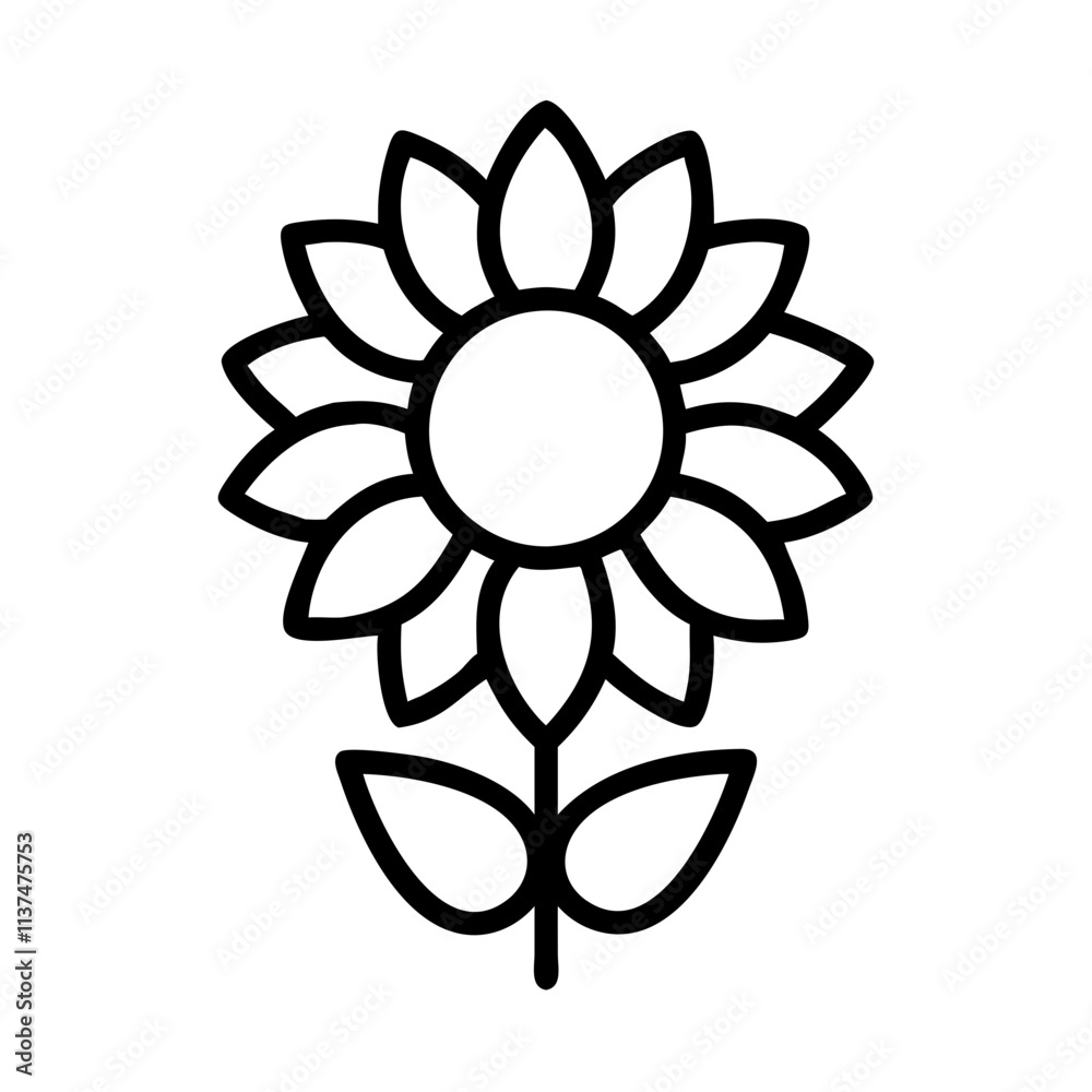 sunflower icon, mental health day line art, mental health day icon - simple black line art icon of sunflower, for mental health day celebrations. mental health day vector art. sunflower icon, mental health day line art, mental health day icon - simple black line art icon of sunflower, for mental health day celebrations. mental health day vector art.