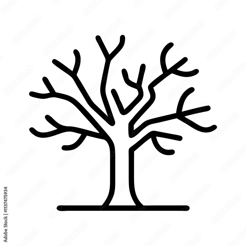 tree with bare branches icon, thanksgiving line art, thanksgiving icon - simple black line art icon of tree with bare branches, for thanksgiving celebrations. thanksgiving vector art. tree with bare branches icon, thanksgiving line art, thanksgiving icon - simple black line art icon of tree with bare branches, for thanksgiving celebrations. thanksgiving vector art.