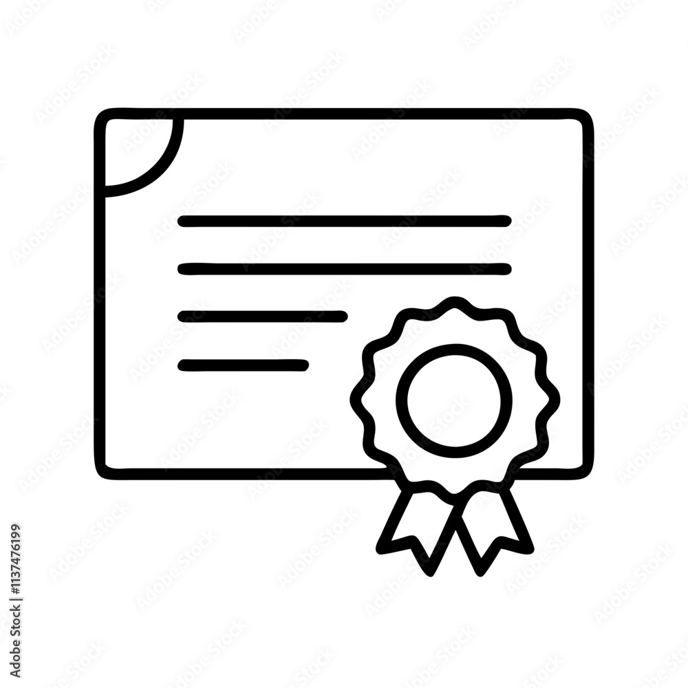 certificate of appreciation icon, boss’s Day line art, boss’s icon - simple black line art icon of certificate of appreciation, symbolizing boss’s Day celebrations. boss day vector art. certificate of appreciation icon, boss’s Day line art, boss’s icon - simple black line art icon of certificate of appreciation, symbolizing boss’s Day celebrations. boss day vector art.
