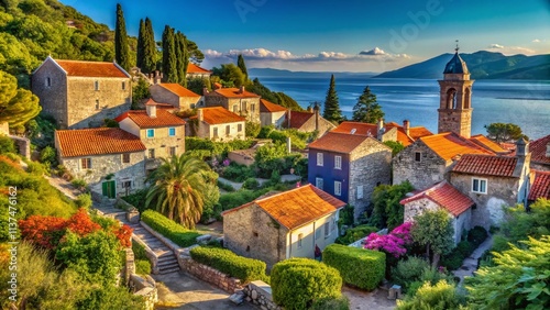 Drasnice Croatia: Peaceful Village Photography, Scenic Croatian Countryside, Adriatic Coast Charm, Idyllic Village Life