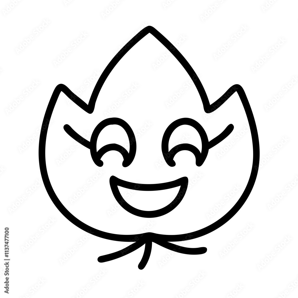 happy leaf emoji icon, vegan day line art, vegan day icon - simple black line art icon of happy leaf emoji, for vegan day celebrations. vegan day vector art. happy leaf emoji icon, vegan day line art, vegan day icon - simple black line art icon of happy leaf emoji, for vegan day celebrations. vegan day vector art.