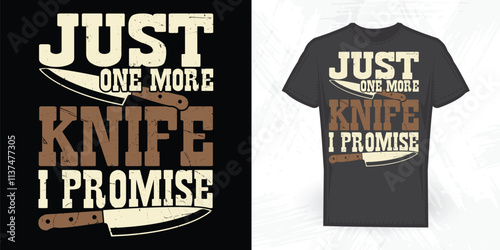 Knife Funny Food Lover Vintage Food T-shirt Design