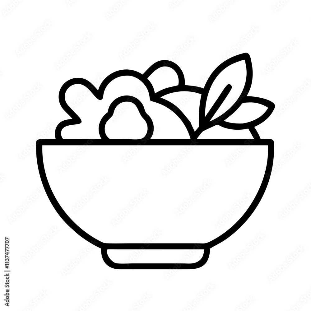 vegan meal bowl icon, vegan day line art, vegan day icon - simple black line art icon of vegan meal bowl, for vegan day celebrations. vegan day vector art. vegan meal bowl icon, vegan day line art, vegan day icon - simple black line art icon of vegan meal bowl, for vegan day celebrations. vegan day vector art.