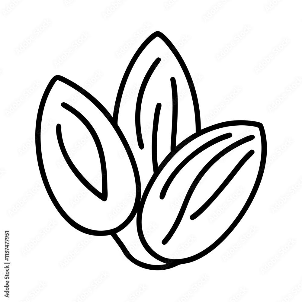 almonds icon, vegan day line art, vegan day icon - simple black line art icon of almonds, for vegan day celebrations. vegan day vector art. almonds icon, vegan day line art, vegan day icon - simple black line art icon of almonds, for vegan day celebrations. vegan day vector art.