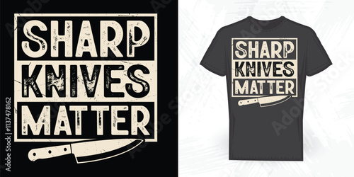 Knife Funny Food Lover Vintage Food T-shirt Design