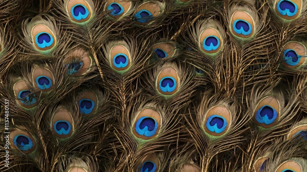Obraz premium peacock feather close up