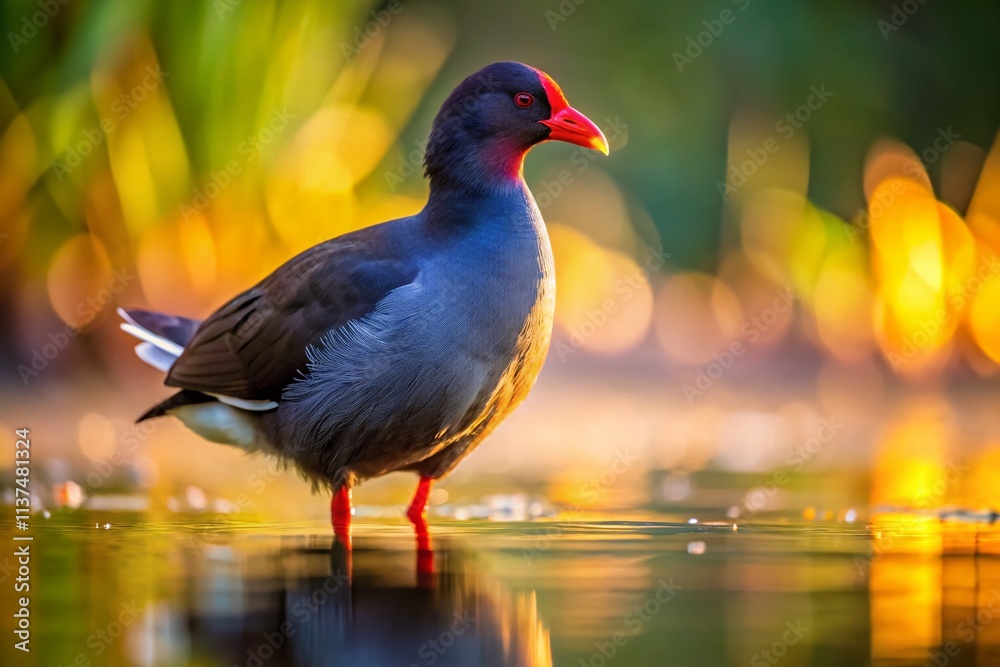 Dusky Moorhen Low Light Photography - Night Birds, Waterfowl, Australian Wildlife, Bird Photography Dusky Moorhen Low Light Photography - Night Birds, Waterfowl, Australian Wildlife, Bird Photography
