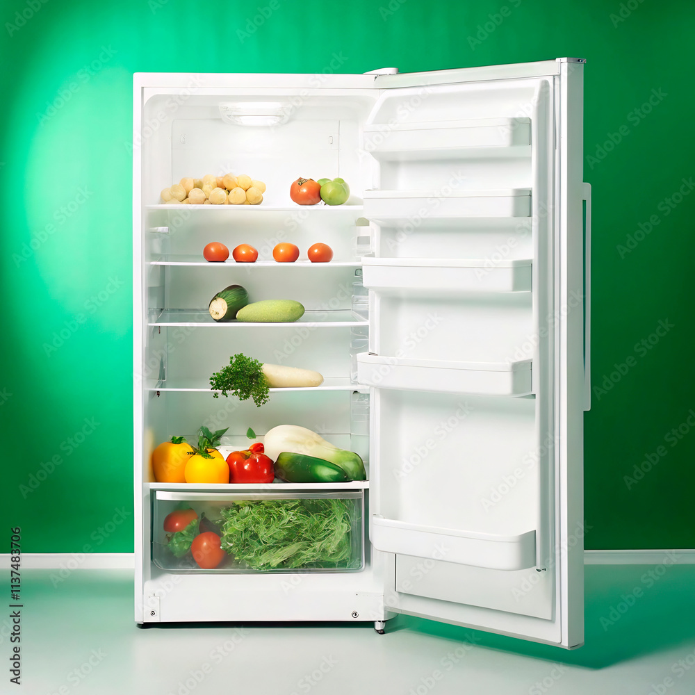fridge with fruits fridge with fruits