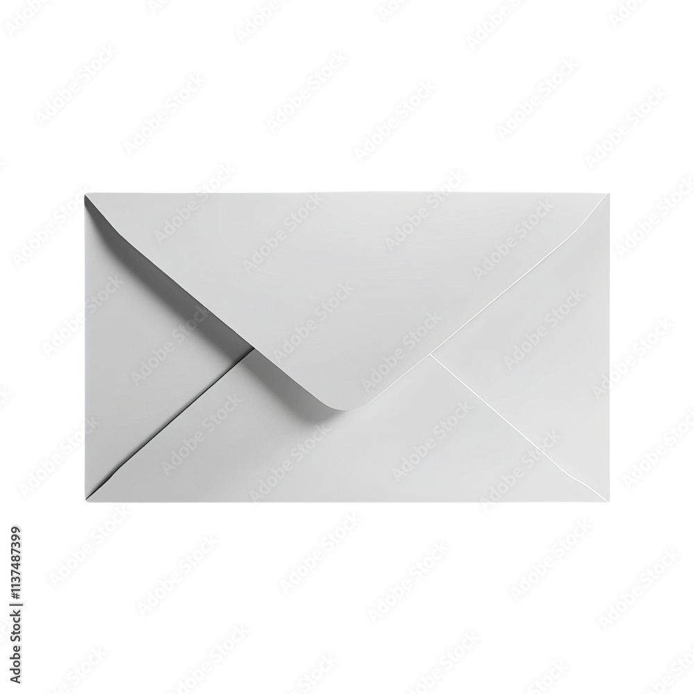 Mailing an envelope office digital content modern top view