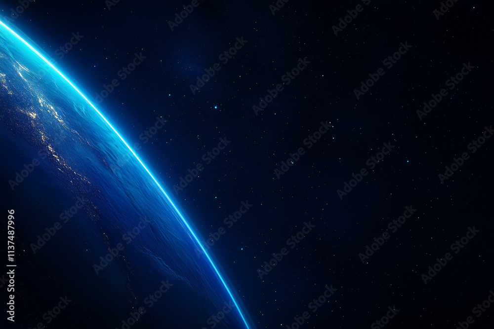 Naklejka premium Blue Earth Background