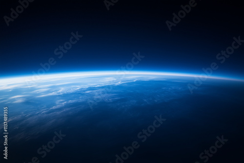 Blue Earth from Space Background