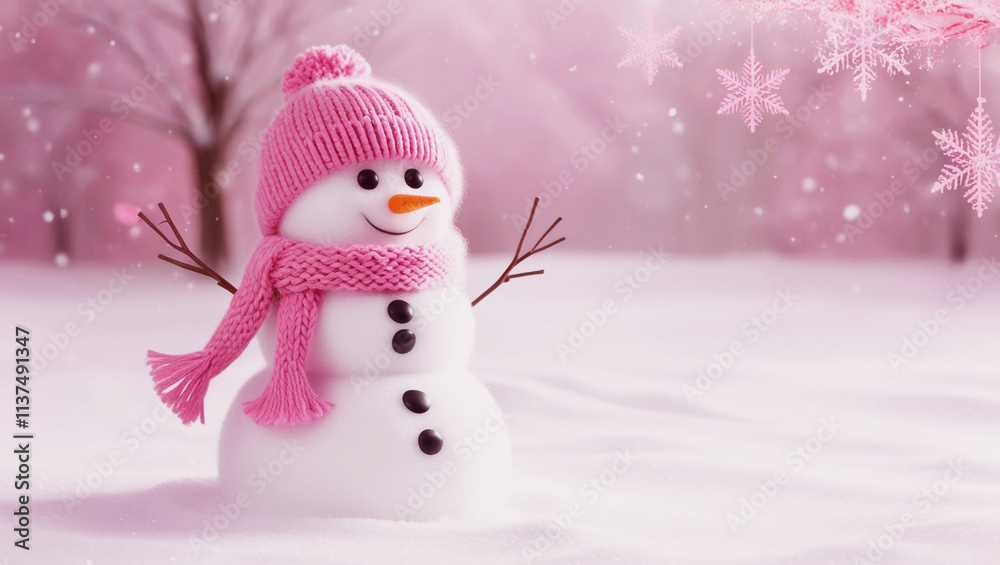 Obraz premium snowman on snow