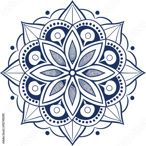 Black and white mandala vector for coloring,mandala in bianco e nero vettoriale da colorare