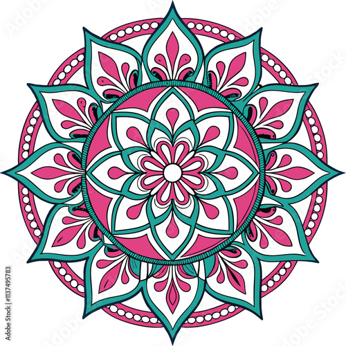 Black and white mandala vector for coloring,mandala in bianco e nero vettoriale da colorare