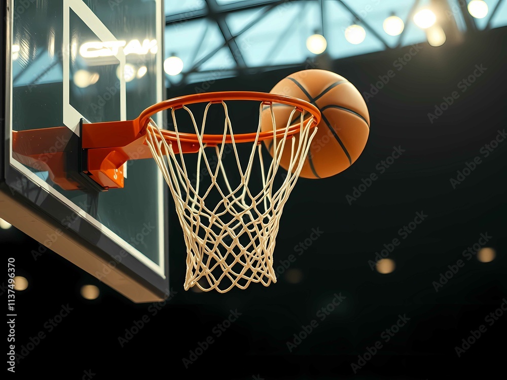 The ball arcs beautifully, scoring a basket with a smooth motion and satisfying swish sound