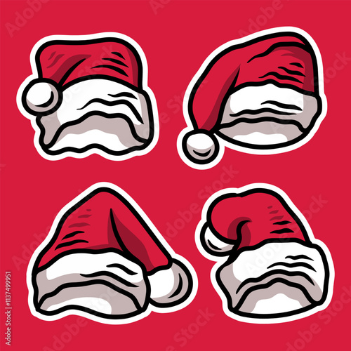 Santa Hat Vector Graphic Design Merry Christmas Happy New Year