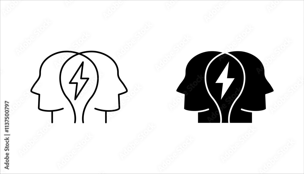 Conflict resolution icon set. Human resources management. vector illustration on white background Conflict resolution icon set. Human resources management. vector illustration on white background