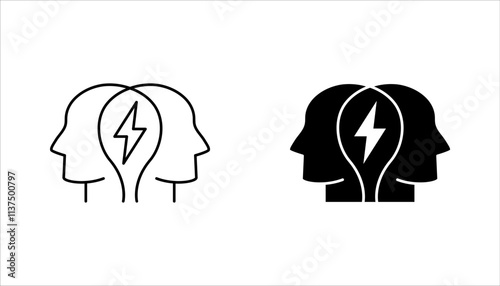Conflict resolution icon set. Human resources management. vector illustration on white background