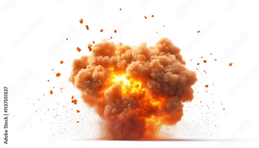 Bomb explosion isolated on a transparent background Bomb explosion isolated on a transparent background
