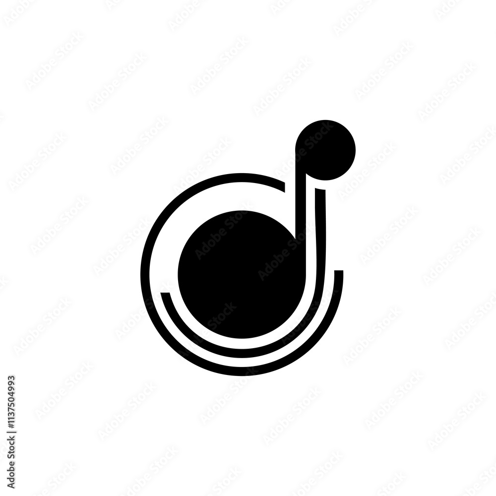 Obraz premium music logo icon