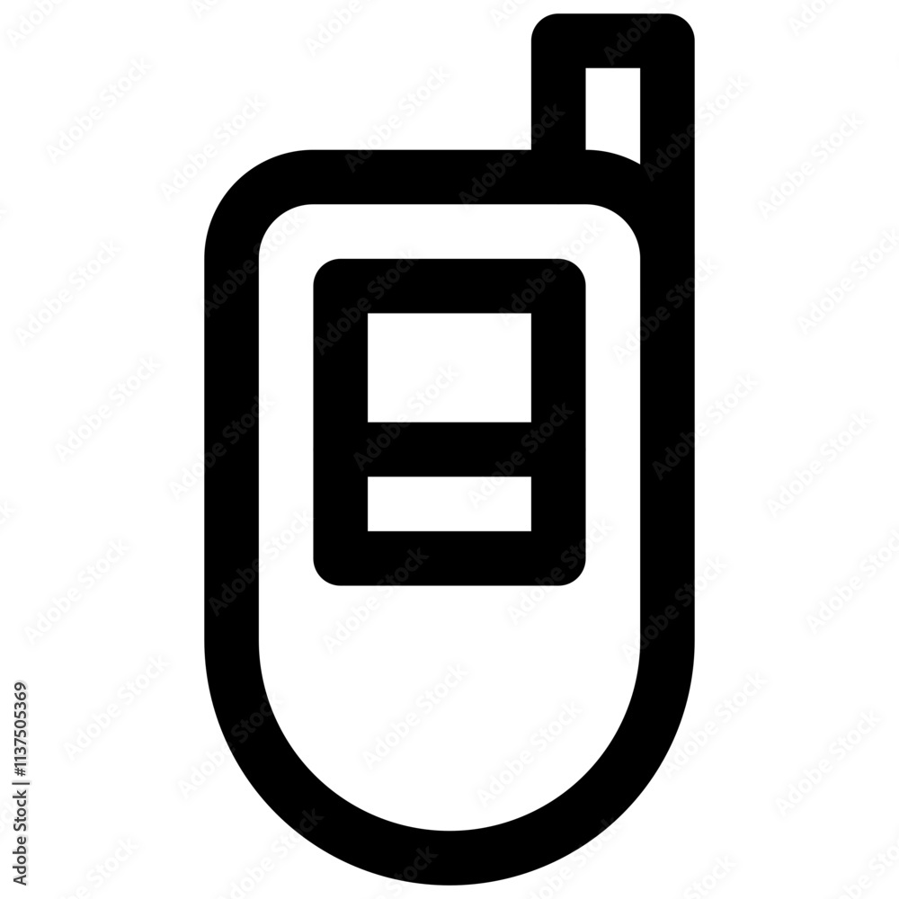 Flip phone. Editable stroke vector icon. Flip phone. Editable stroke vector icon.