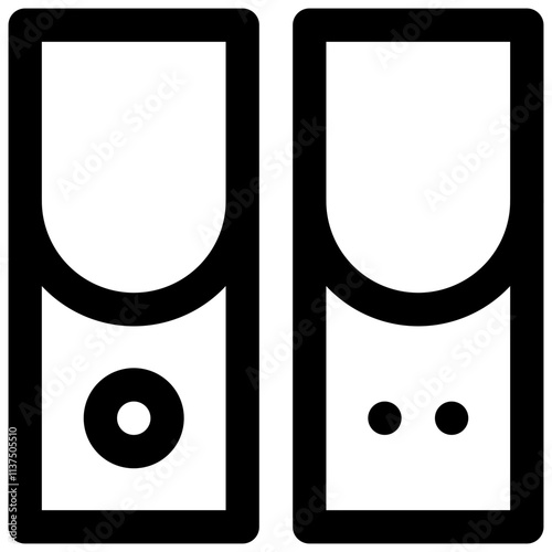 Speakers. Editable stroke vector icon.