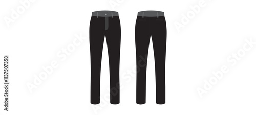 Dress Pants Mock up - Front and Back View.