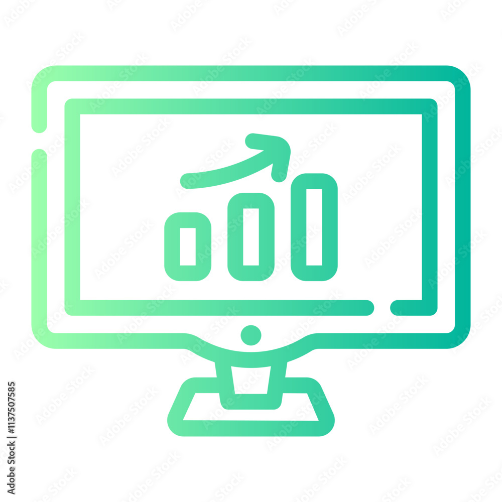 Fototapeta premium monitor screen Line Gradient Icon