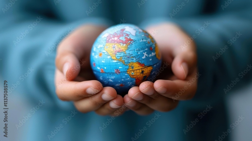 Hands Cupping Delicate Globe in Caring Gesture for Sustainable Future Concept of Environmental Protection Climate Action and Shared Responsibility for the Planet Hands Cupping Delicate Globe in Caring Gesture for Sustainable Future Concept of Environmental Protection Climate Action and Shared Responsibility for the Planet
