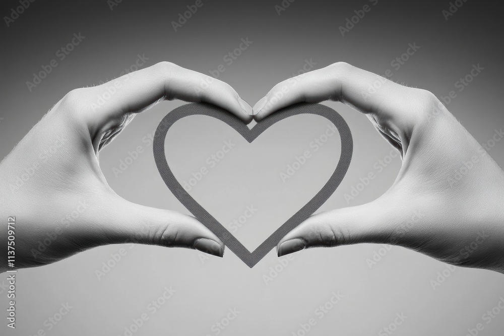 Obraz premium Hands Forming Heart Shape