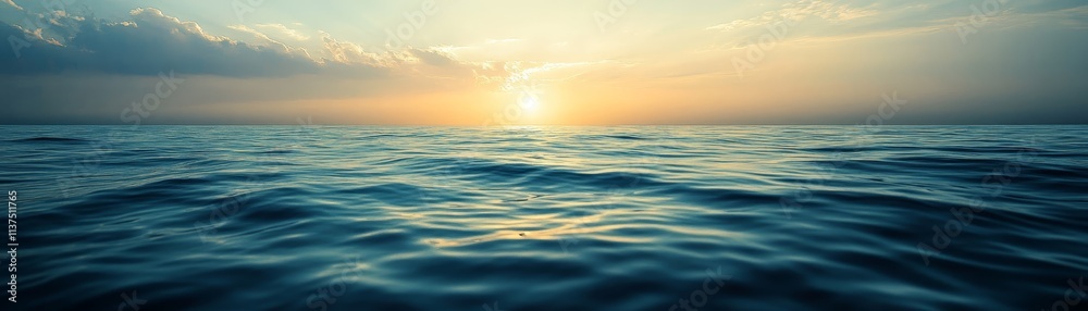 Vast tranquil waters, a serene seascape for desktop background and wallpaper Vast tranquil waters, a serene seascape for desktop background and wallpaper