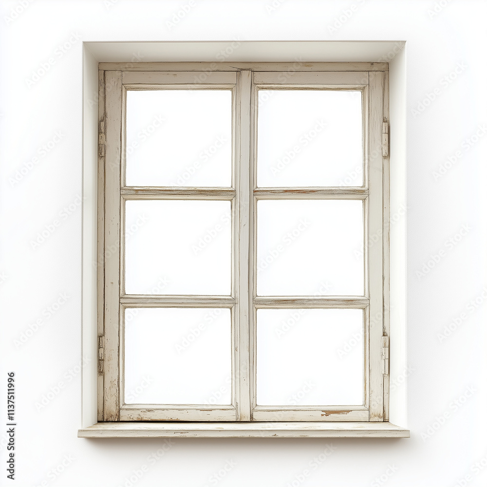 empty window frame on white background empty window frame on white background