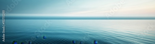 Wallpaper Mural Deep blue ocean panorama, discover the tranquil underwater world with tiny fish Torontodigital.ca