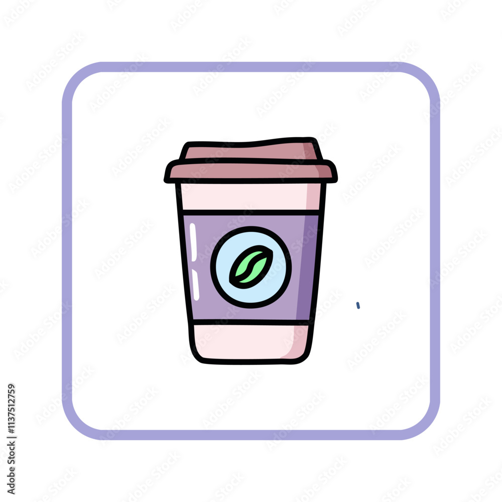 Coffee cup icon. Vector illustration in a flat style. Coffee cup icon. Vector illustration in a flat style.