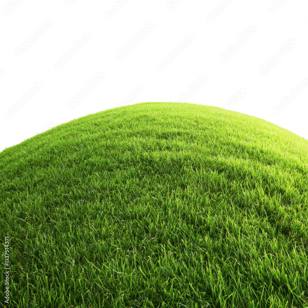 Fototapeta premium Lush Green Hill Isolated for Nature Backgrounds Transparent Background.