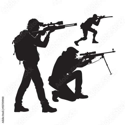 soldier silhouette with gun