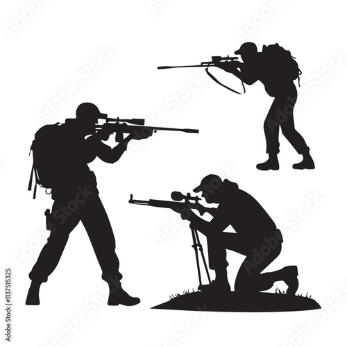 soldier silhouette with gun
