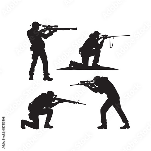 soldier silhouette with gun