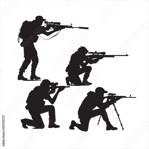 soldier silhouette with gun