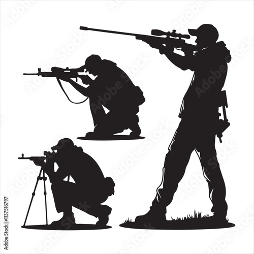 soldier silhouette with gun