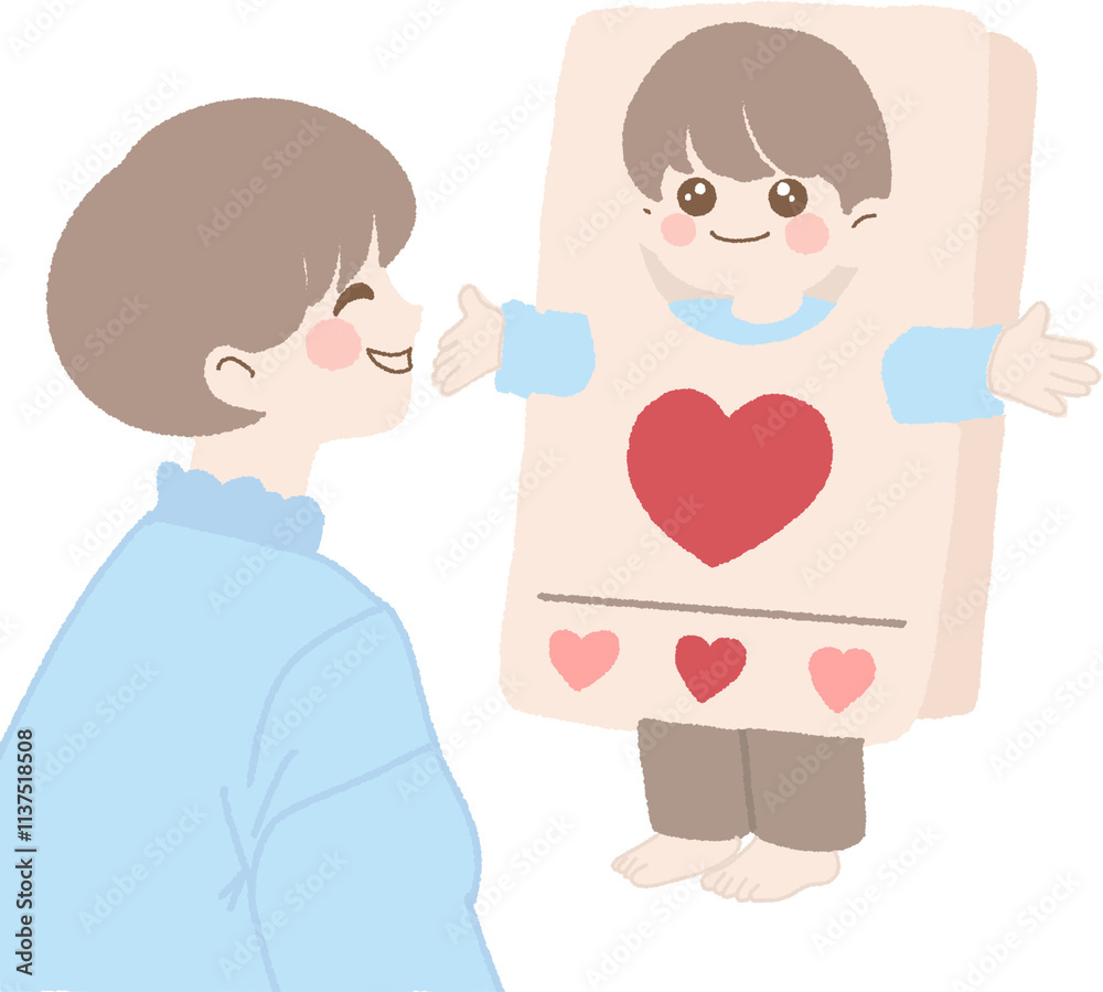 Heartwarming Mother and Child Illustration Cute Mother Day Clipart Heartwarming Mother and Child Illustration Cute Mother Day Clipart