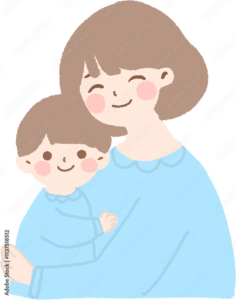 Heartwarming Mother and Child Illustration Cute Mother Day Clipart Heartwarming Mother and Child Illustration Cute Mother Day Clipart