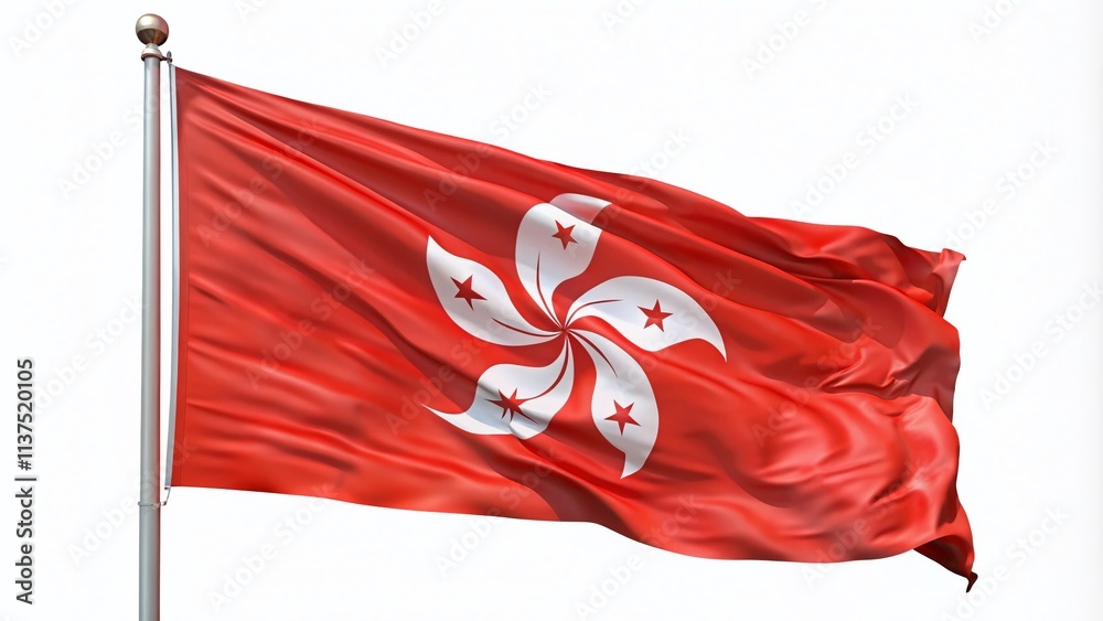 Hong Kong Flag, Waving Flag, National Flag, Banner Template, Advertising, Business, Country Poster, Hong Kong Symbol, Isolated Flag Image Hong Kong Flag, Waving Flag, National Flag, Banner Template, Advertising, Business, Country Poster, Hong Kong Symbol, Isolated Flag Image