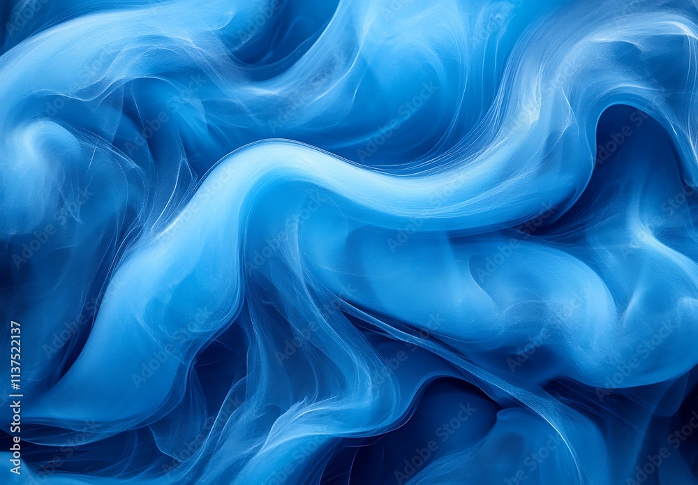 Abstract Blue Swirling Ink Creates Fluid Art Design Abstract Blue Swirling Ink Creates Fluid Art Design