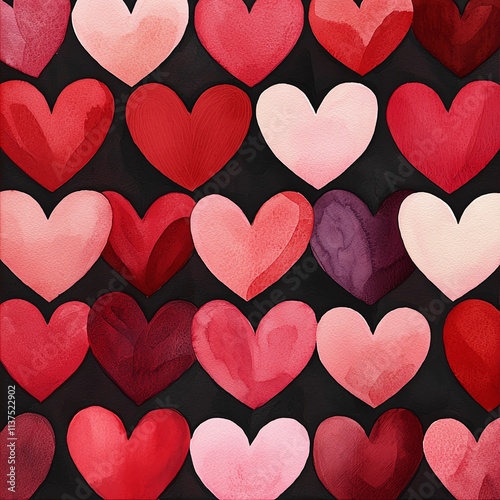 Symbols of romance artistically rendered on Valentine's cards, Valentine's day card, love card, art symbols