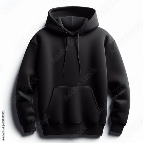 White and black hoodie on a blank background photo