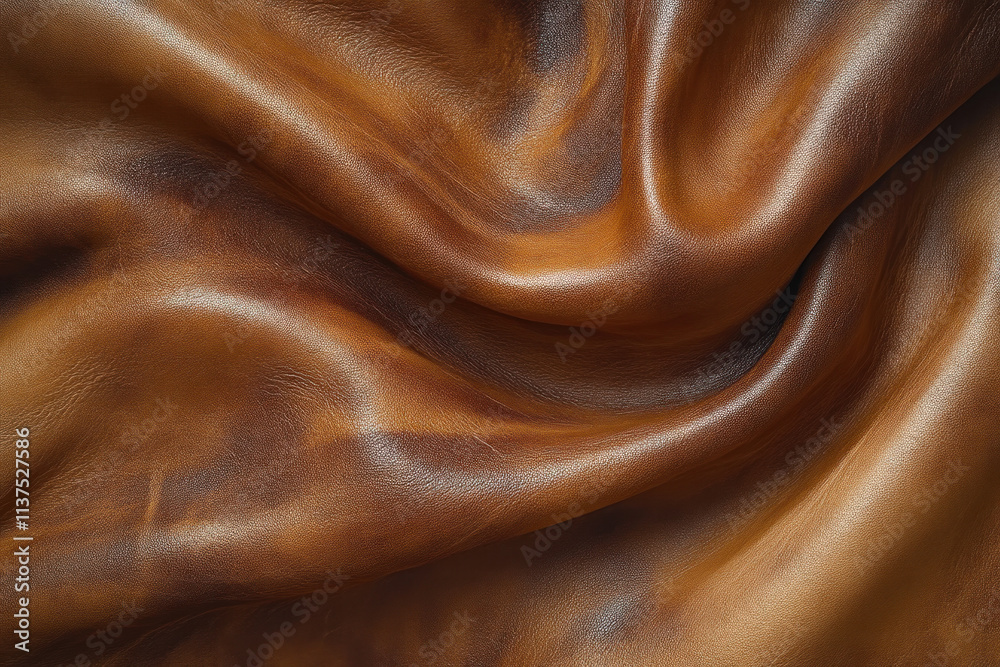 Brown Leather Texture Background Shows Material and Folded Design Brown Leather Texture Background Shows Material and Folded Design