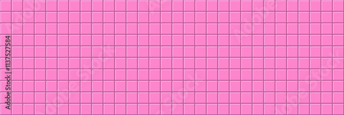 Pink tile design for wall and floor. Architecture vector background. Square ceramic tiled grid